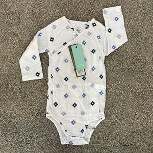 kimono blue aztec long sleeve